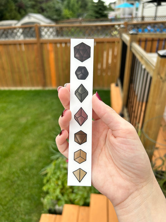 Brown Tone Dice Sticker